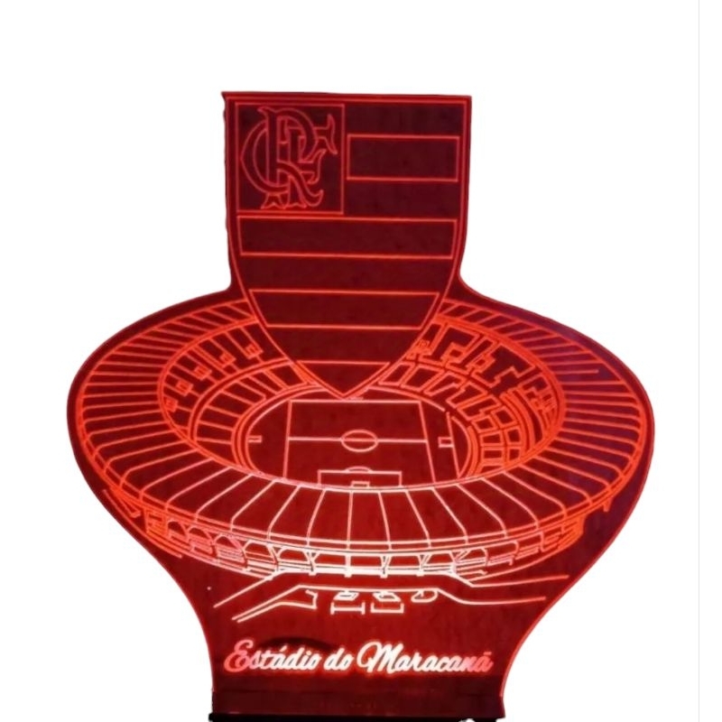 Enfeite de Mesa Acrílico Luz de Led Maraca Linda Arena Personalizado