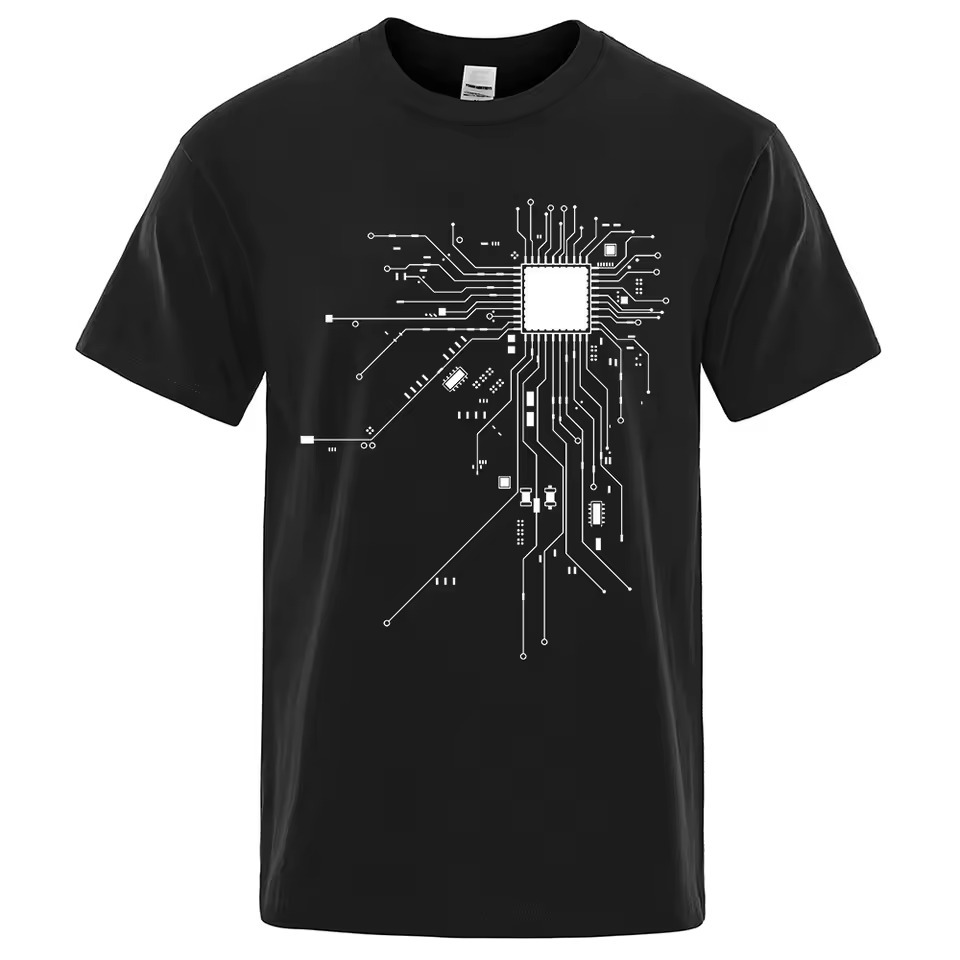 Camiseta Unissex Diagrama de circuito Processador Nerd Geek algodão fio 30.01 camisa blusa Promoção em Oferta na Shopee