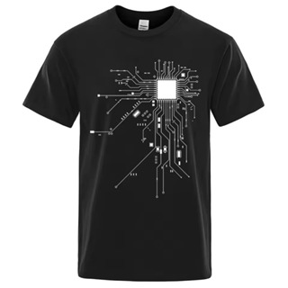 Camiseta Unissex Diagrama de circuito Processador Nerd Geek algodão fio 30.01 camisa blusa Promoção em Oferta na Shopee