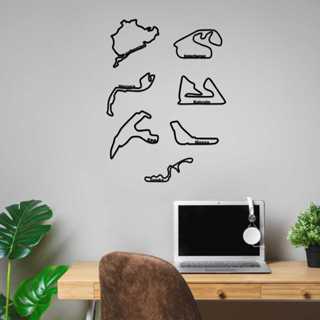 Kit com 7 Pistas Fórmula 1 F1 Decoração de Parede em Mdf 3mm em Oferta na Shopee