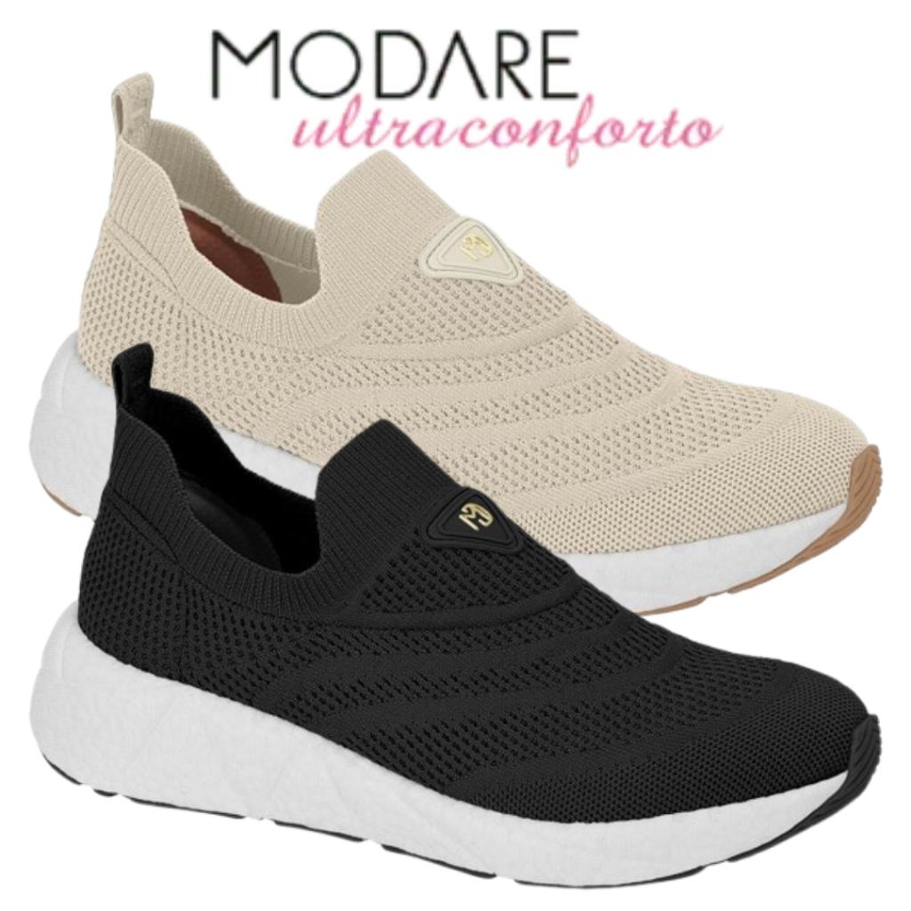 Tênis Modare Feminino Casual UltraConforto Ortopédico Calce Fácil Original 7395.101 em Oferta na Shopee