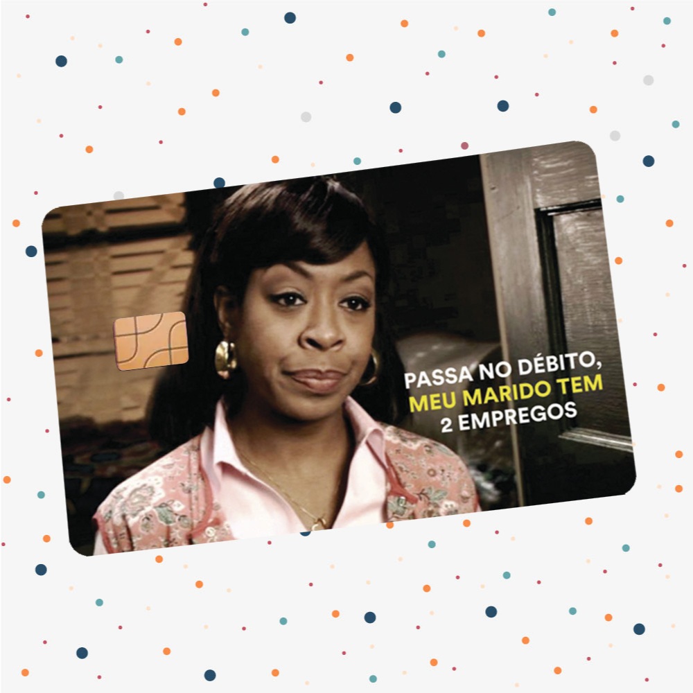 Adesivo para Cartão de Credito Rochele Meu Marido tem Dois Empregos em Oferta na Shopee