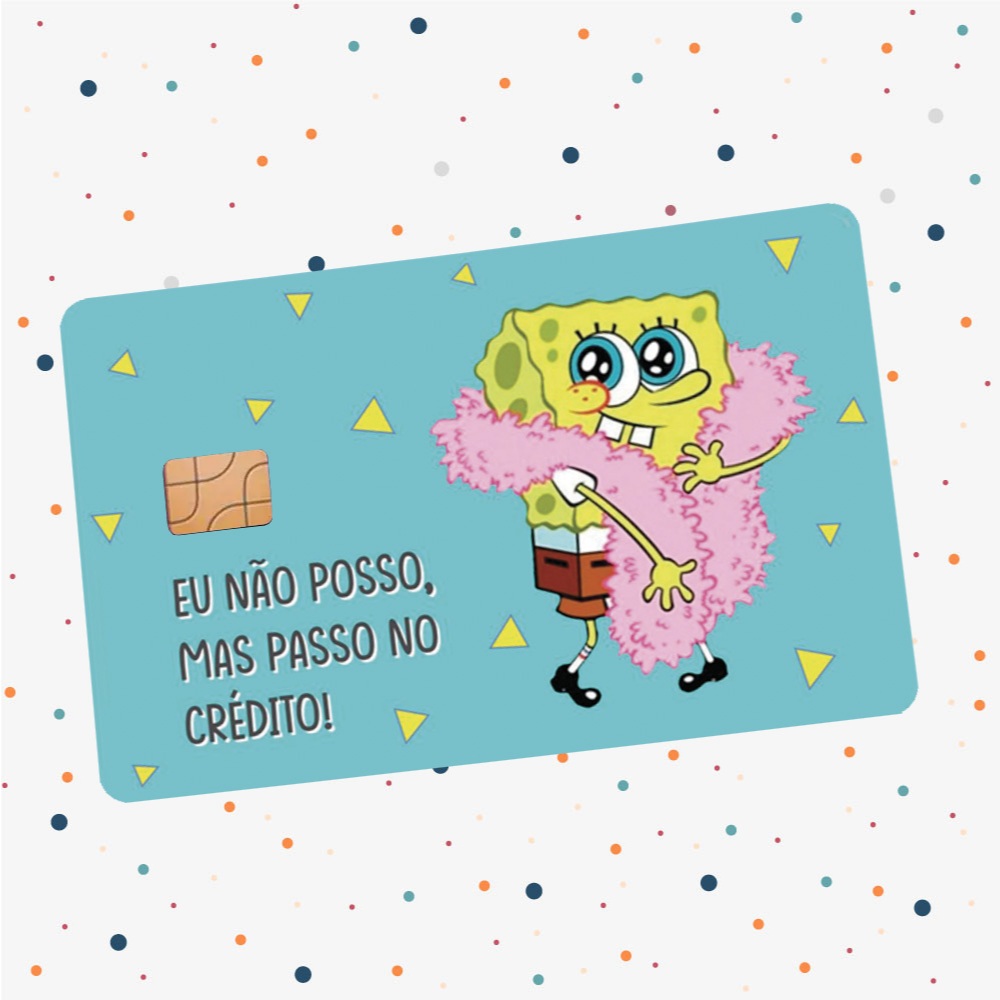 Adesivo para Cartão Bob Esponja Eu Não Posso Mais eu Passo no Credito em Oferta na Shopee