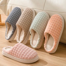 Chinelos de algodão para o outono e inverno quente em casa antiderrapante sapatos de chão ...