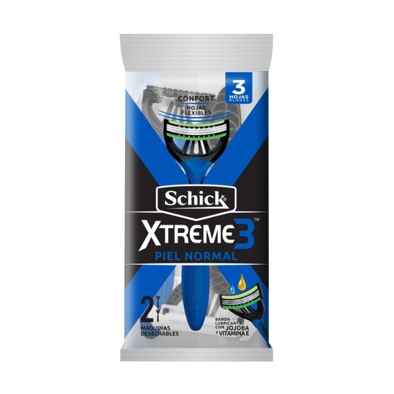 Aparelho de Barbear Schick Xtreme 3 Pele Normal 2 Unidades
