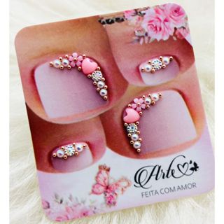 30 Joias De Unha 15 Cartelas/ Pares - Joias para unhas em Oferta na Shopee