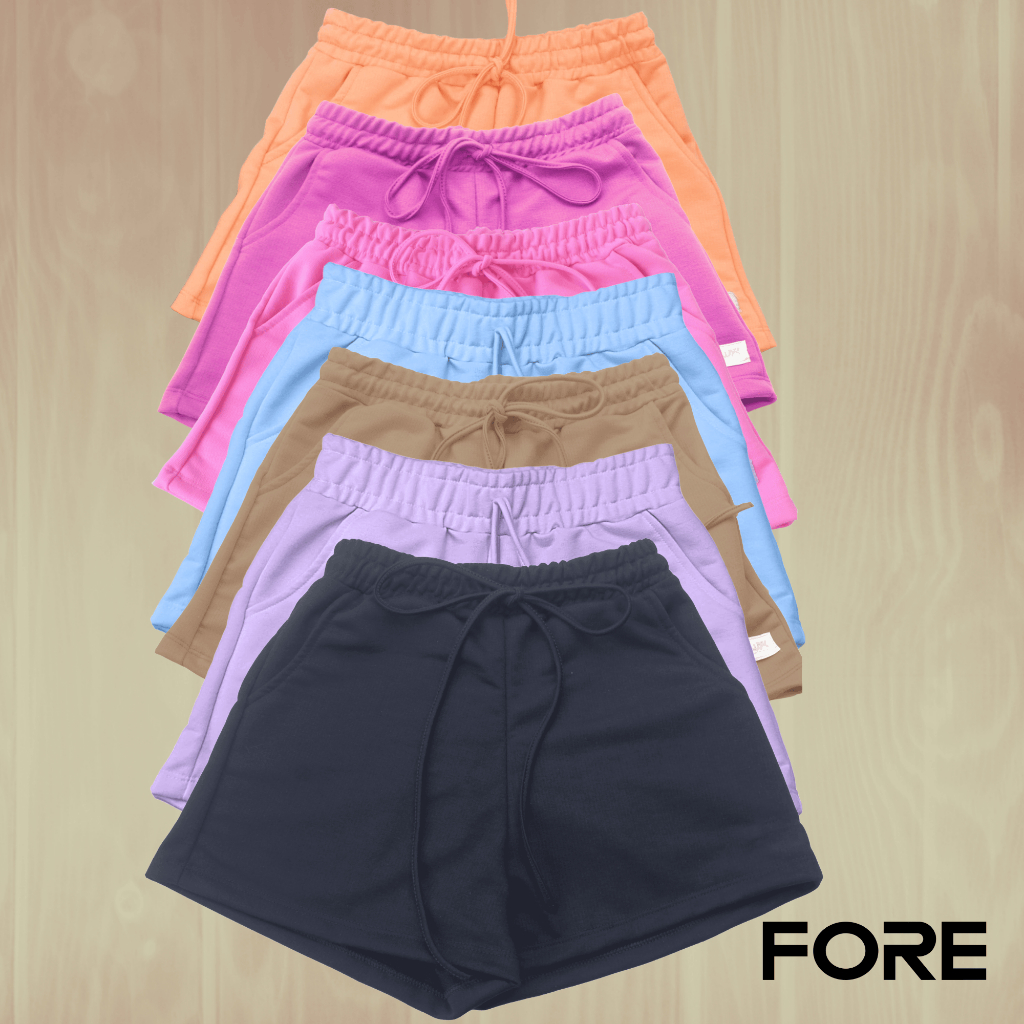 Shorts Básico Com Bolso Faca Moletinho Soltinho 080374-C1 em Oferta na Shopee