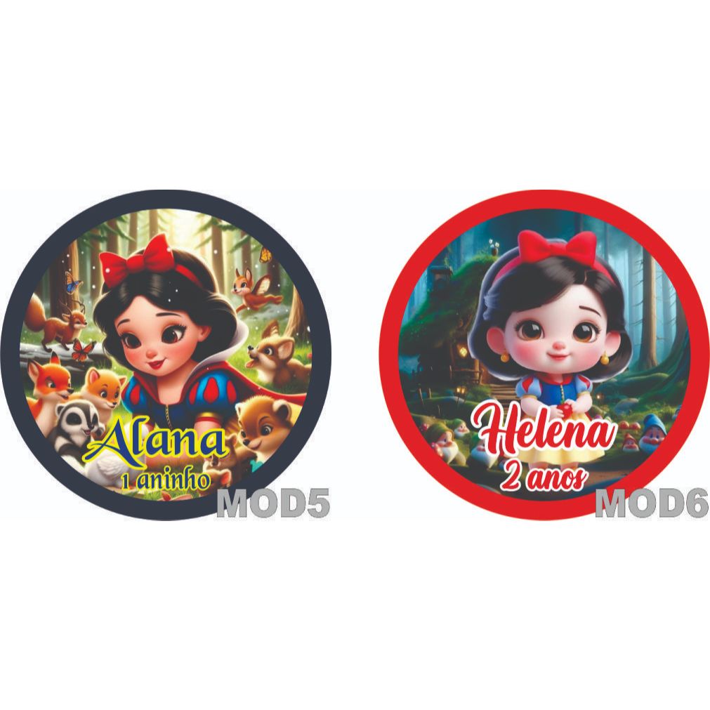 150 Tags Adesivas Para aniversário ou Chá de Bebê Branca de Neve Personalizada em Oferta na Shopee