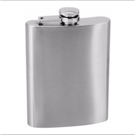 Cantil Porta Bebida De Bolso 205ml Inox - 7oz Vodka Whisky