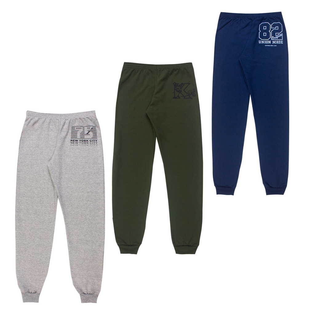 Kit 2 Calças Moletom Infantil Masculinas Roupas de Inverno Sortidas Estilo e Conforto
