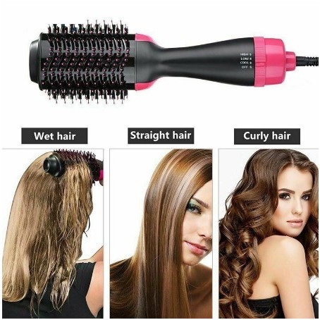 Escova Secadora Alisador Elétrica Quente Cabelo Alisa E Seca Com 3 Em1 Hair Styler 110V — imagem 2 de 2