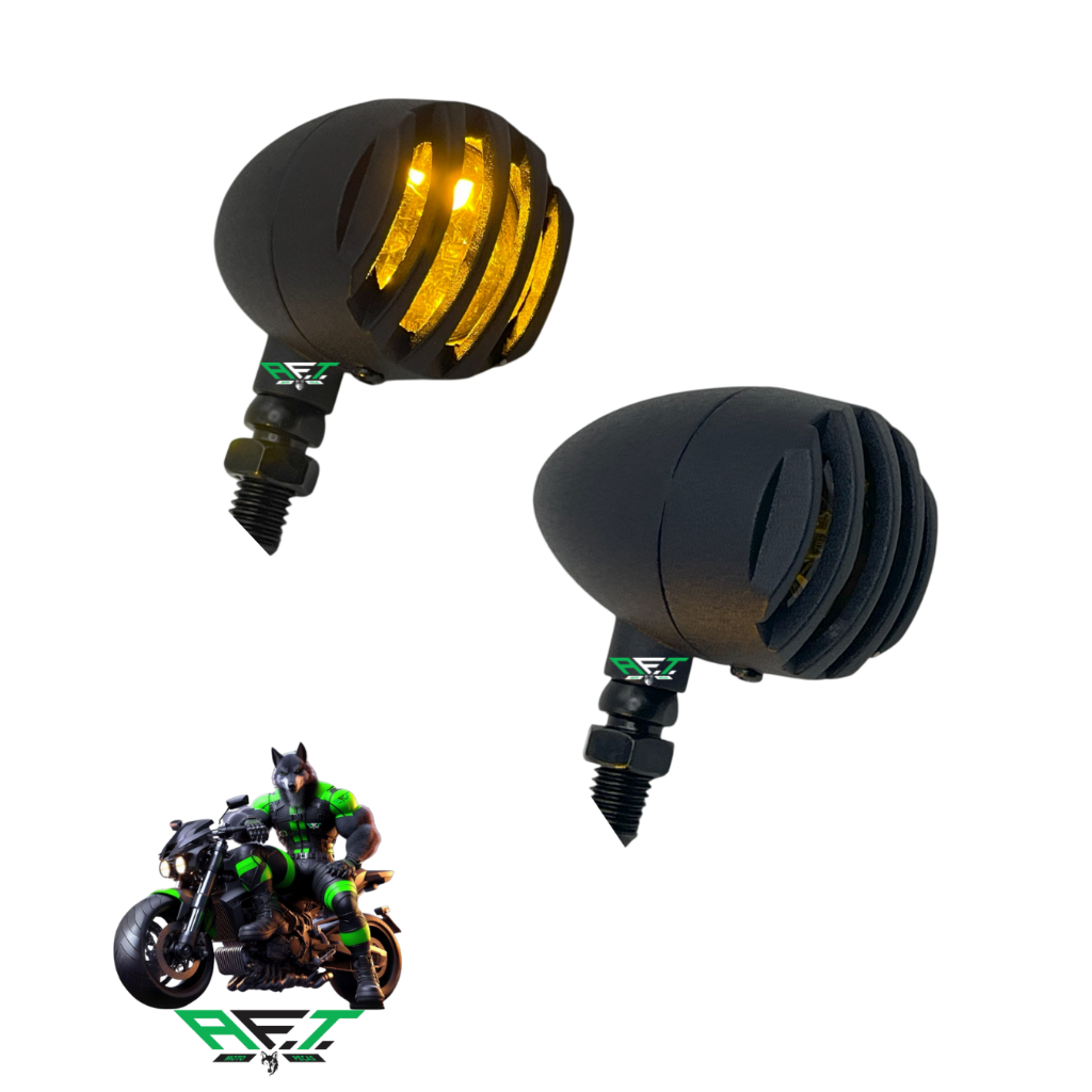 Pisca Seta Moto Bullet Metal Universal 3 Fios Cafe Racer em Oferta na Shopee