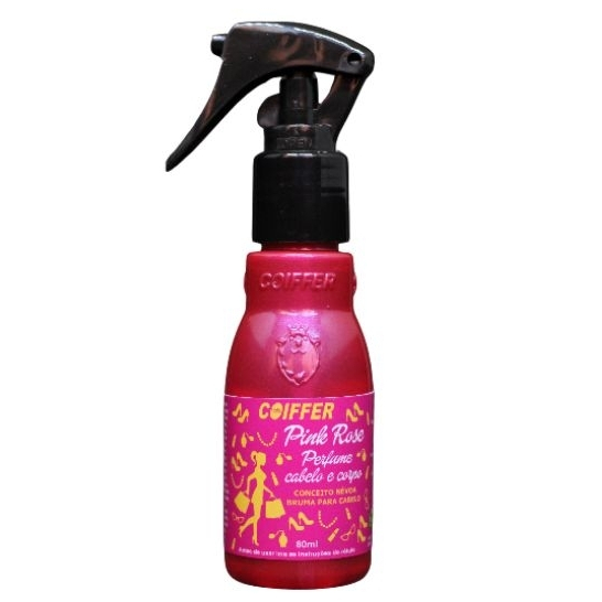SPRAY PINK ROSE 80ML COIFFER (Protege e Perfume Cabelo e Corpo)