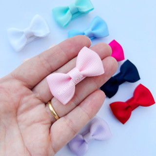 kit 10 laços de bebê mini lacinhos (3,5cm) forrados com borrachinha antideslizante em Oferta na Shopee