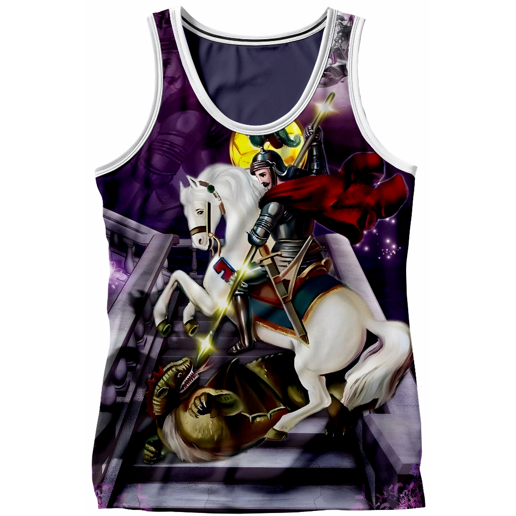 Camiseta Regata sem manga Poliéster São Jorge Roxa
