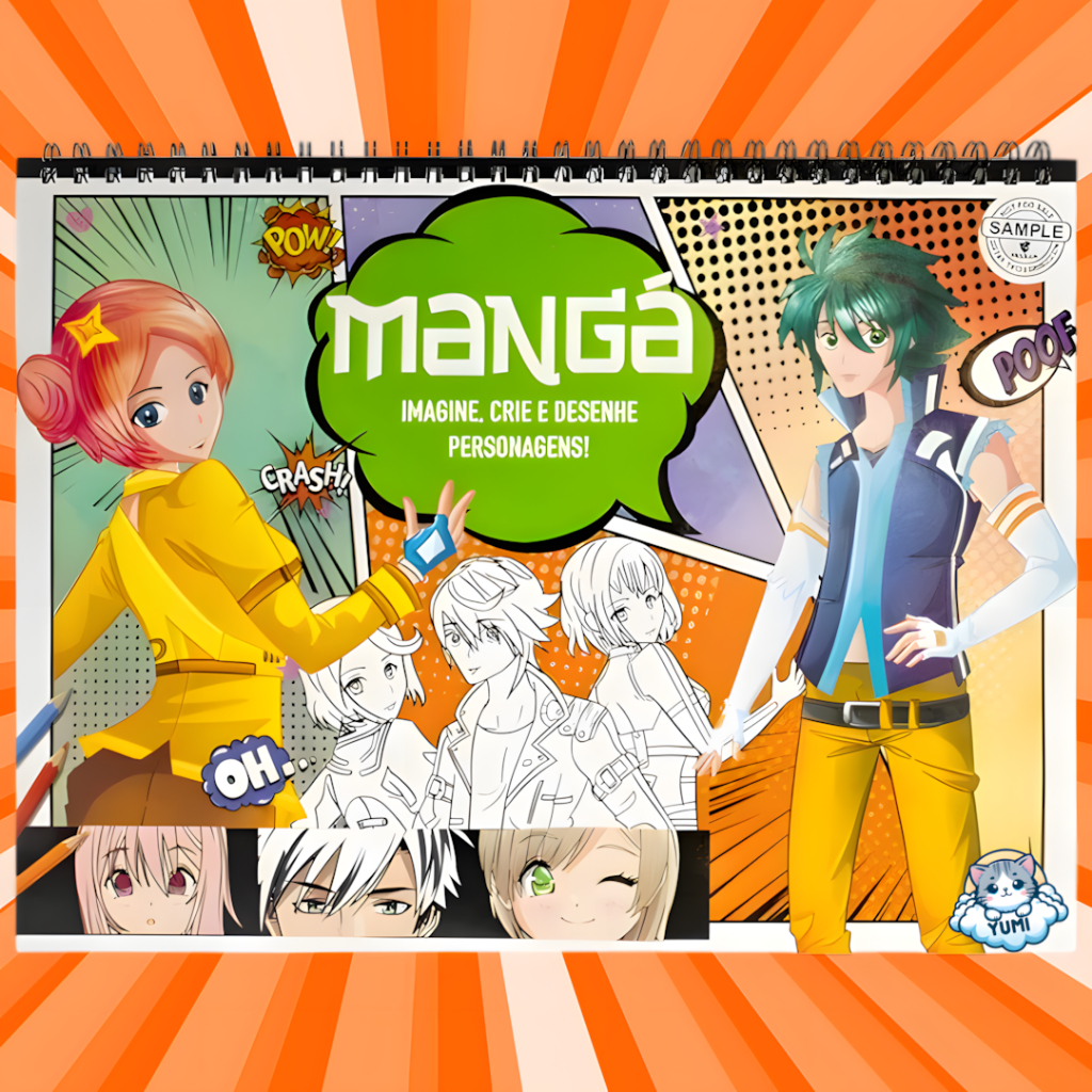 Livro De Colorir Caderno De Desenho Edição Mangá Pintura Coloring Book Espiral vol. 2. Verde em Oferta na Shopee