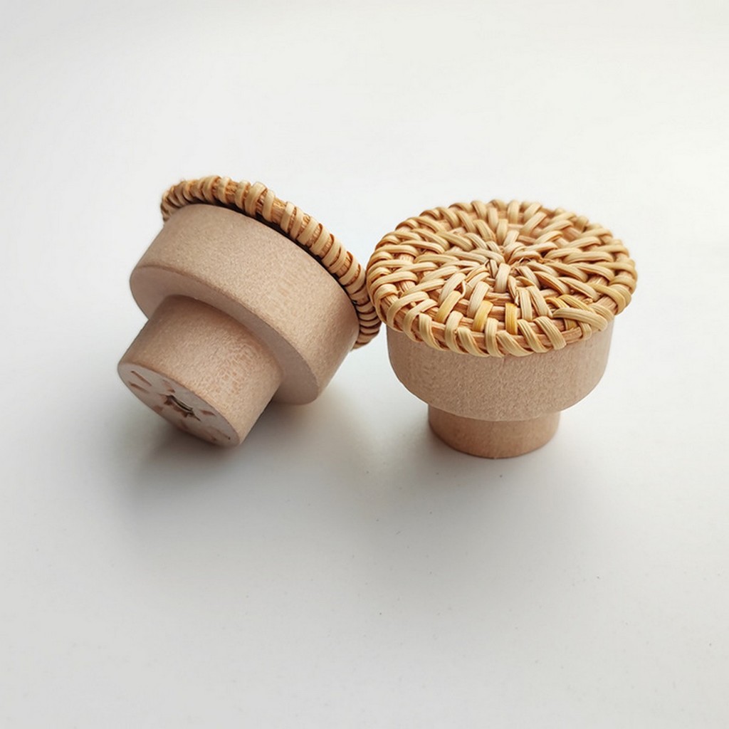 2x Puxadores Armário Móvel Gaveta Rattan Ecológico em Oferta na Shopee