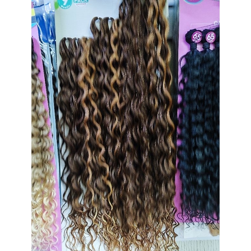 Cabelo fio a fio Crochet Braid Beleza SLEEK cacheado para tranças boho, Gypsy, ghana Braid