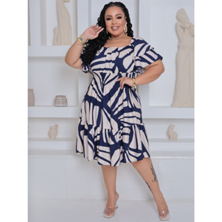 Vestido Plus Size Midi Moda Evangelica Blogueira Tendencia em Oferta na Shopee