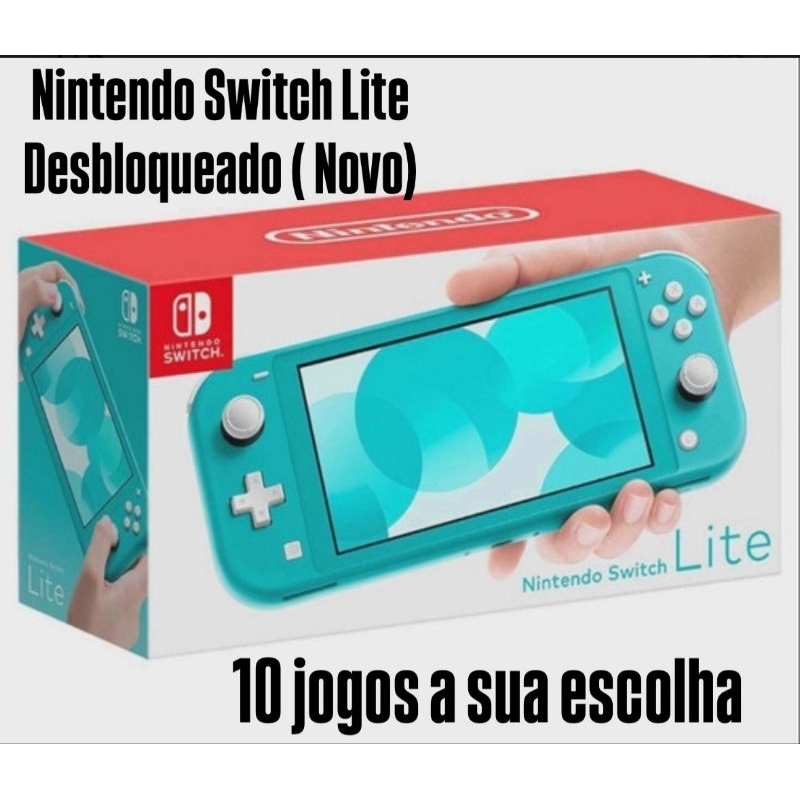 NINTENDO SWITCH LITE DESBLOQUEADO NOVO