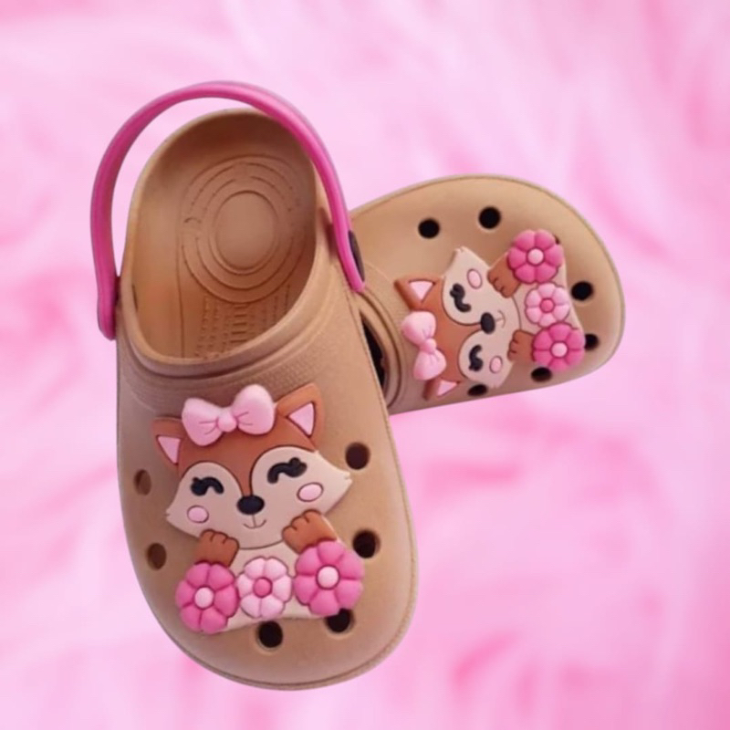 Sandália  para  meninas infantil Raposinha Papete confortável em Oferta na Shopee