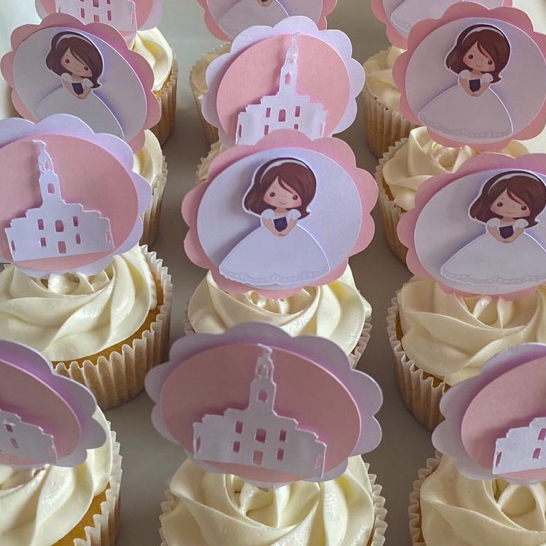 10/20/30 Topper Luxo para docinhos ou cupcake Batismo sud menino ou menina/ batismo sud