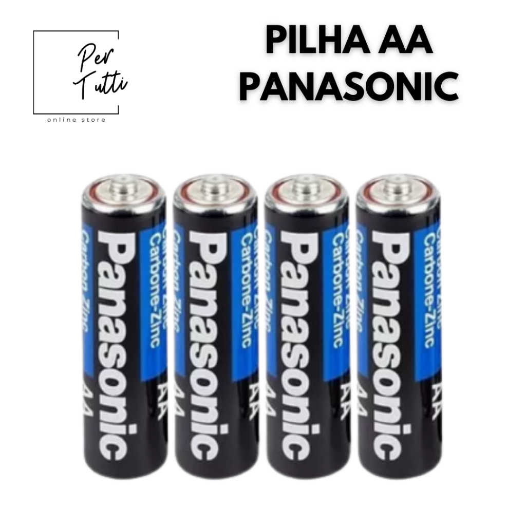 Pilha AA Panasonic Comum - Cartela com 4 Peças - Pilha Panasonic em Oferta na Shopee