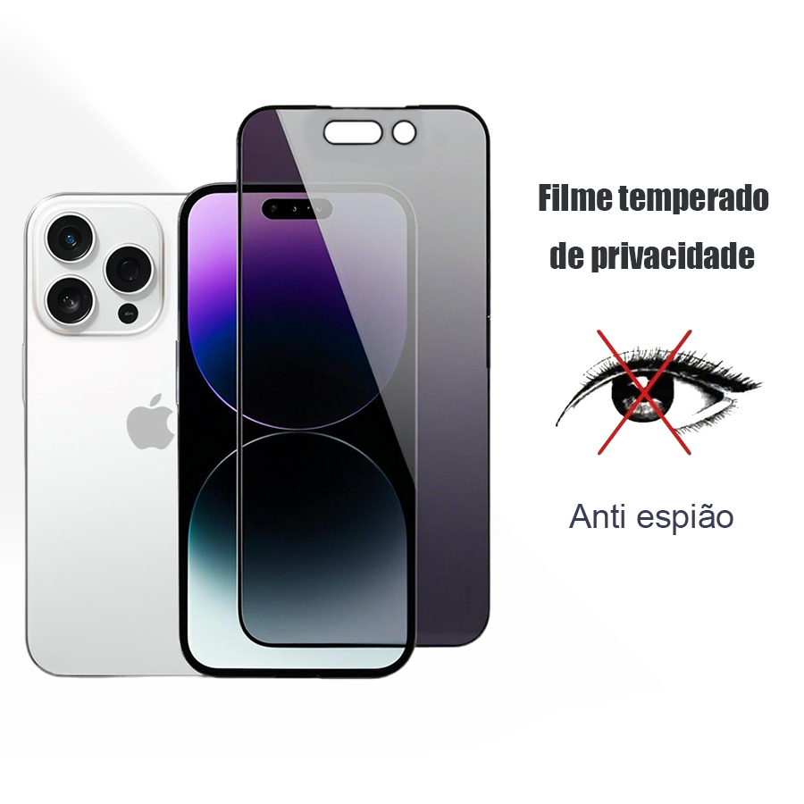 Para iphone 6S 7P 8P 7Plus 8Plus 11 12 13 ProMax Alta qualidade Filme temperado de privacidade anti-queda