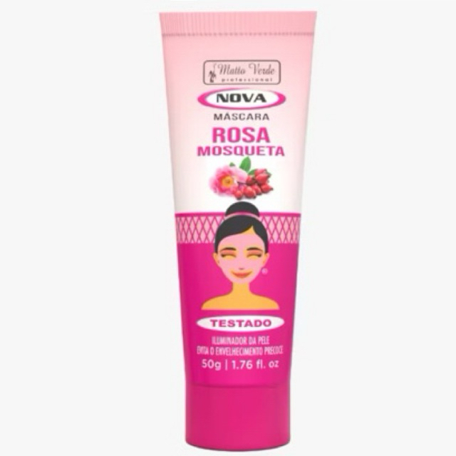 Máscara Facial Rosa Mosqueta Matto Verde Bisnaga