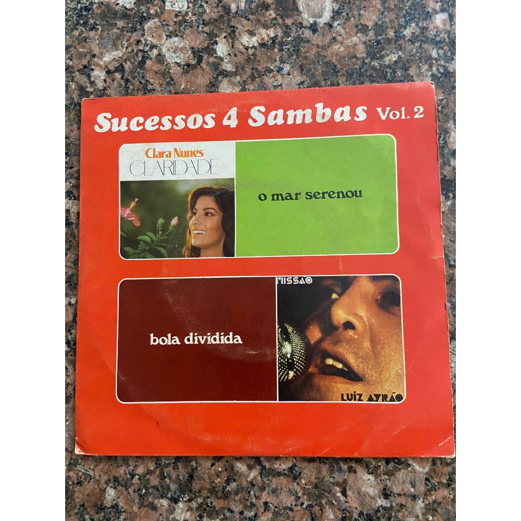 Compacto Duplo Vinil 1975 Clara Nunes Luiz Ayrão Paulinho da Viola Conjunto Nosso Samba