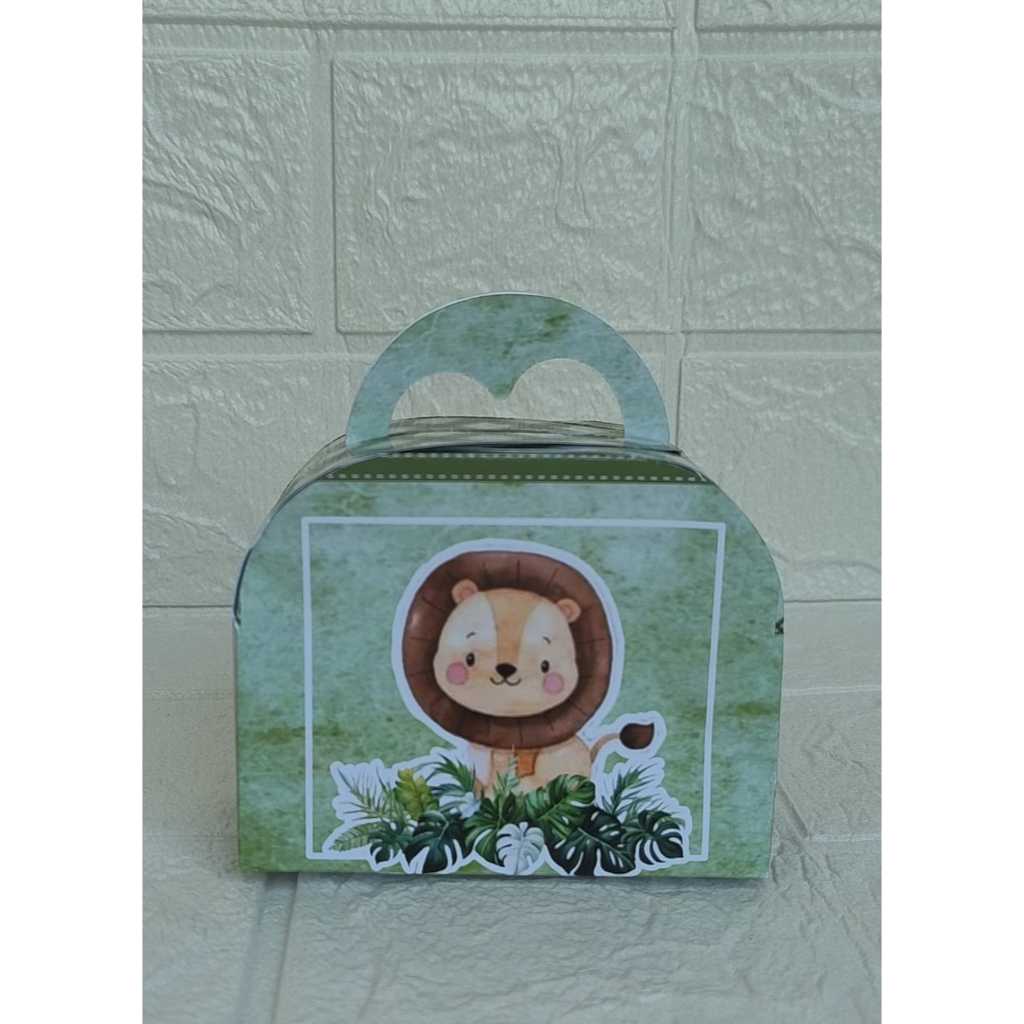 Maletinha Redonda Personalizada Safari Baby Lembrancinhas Caixinhas para festas e Decoração