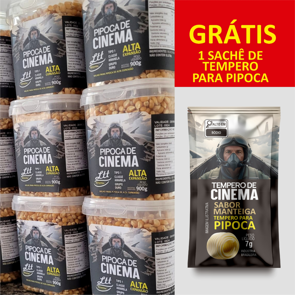 MILHO DE PIPOCA DE CINEMA POTE 900G