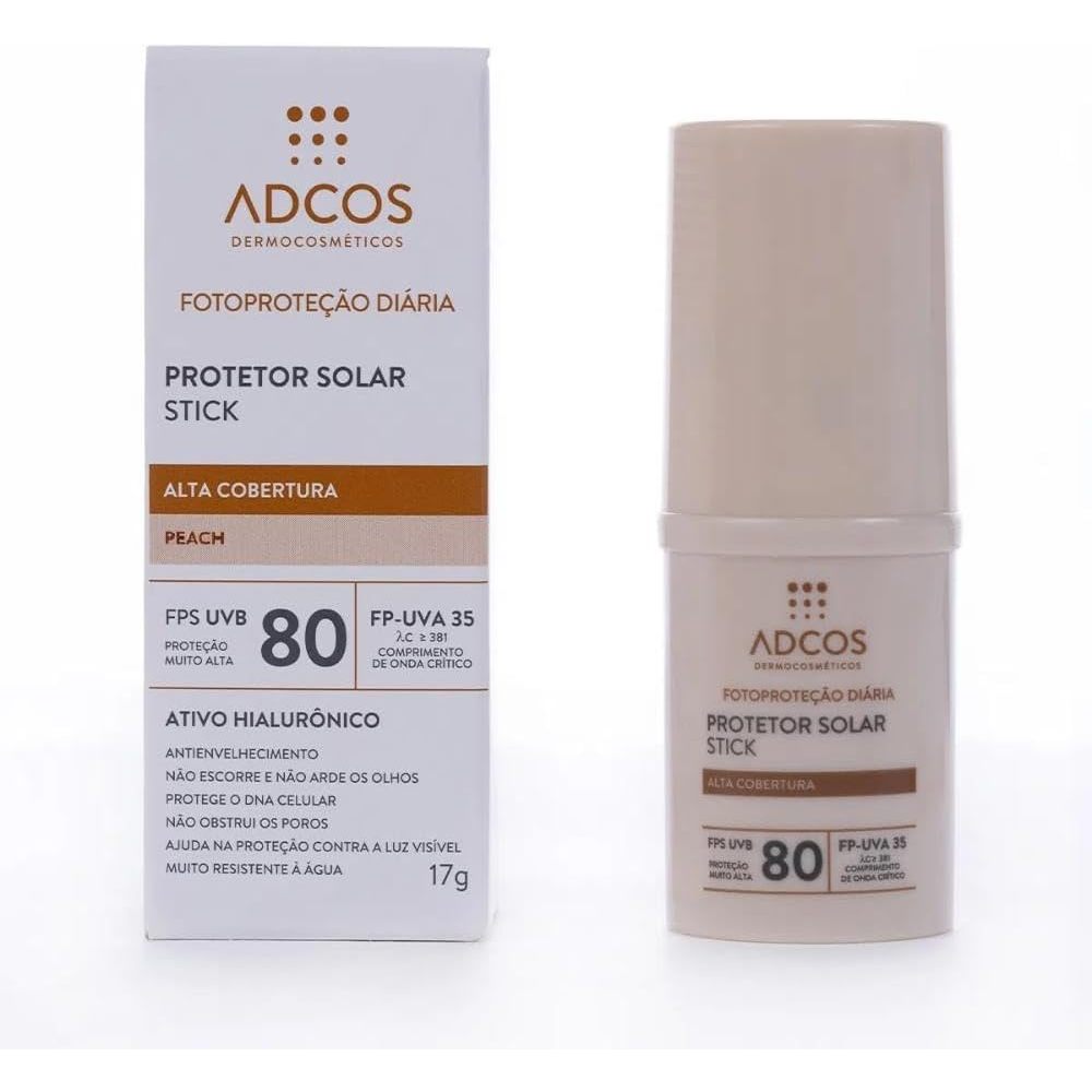 Protetor Solar adcos Stick Tonalizante FPS 80 -  17g