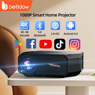 Bettdow Inteligente Projetor 15000LM 1080P 4K WiFi Projetor Correção Keystone Automática Suporta Netflix YouTube em Oferta na Shopee