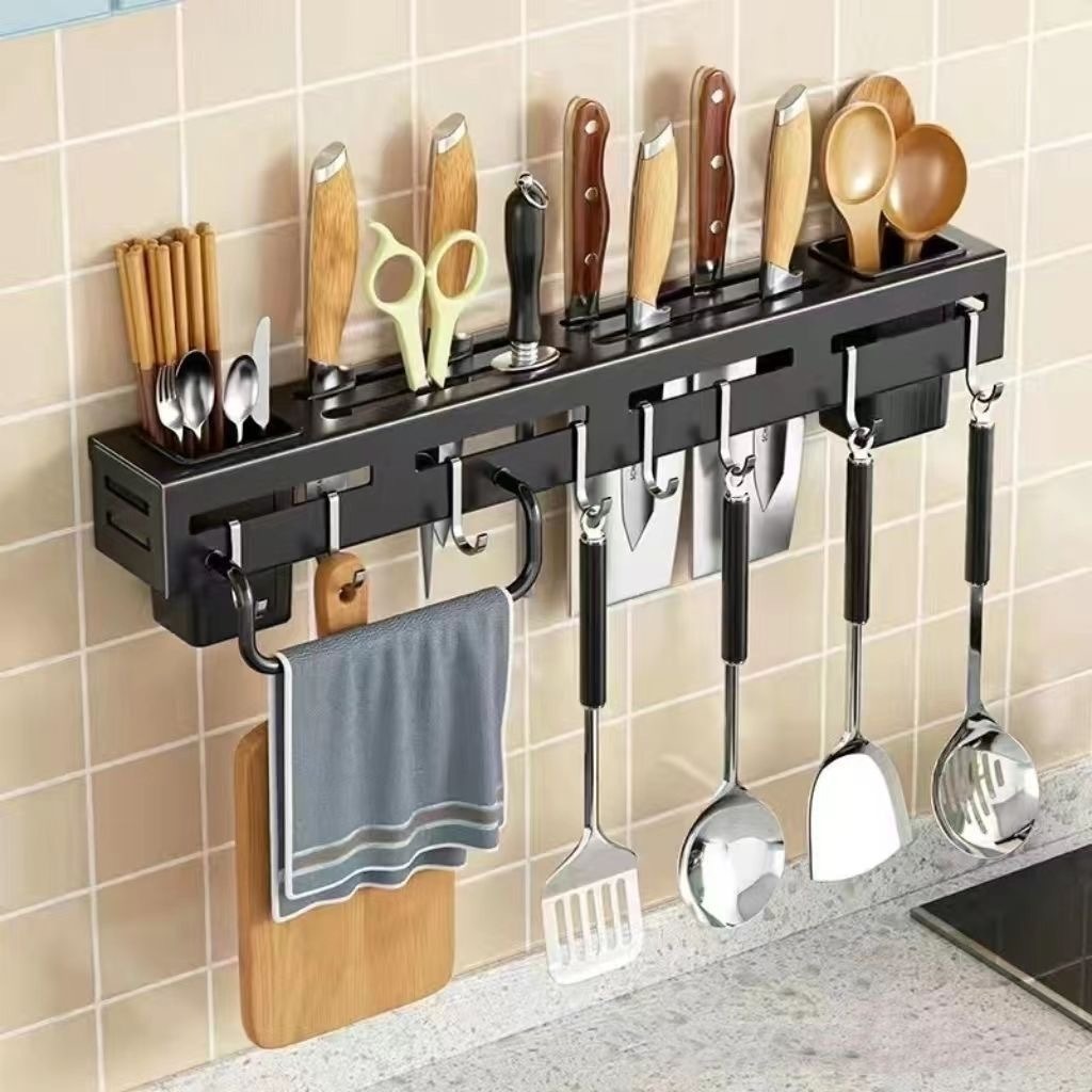 Prateleira Organizadora Multiuso Alumínio Cozinha Moderna Porta Tempero e Utensílios -1011