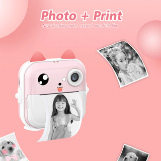 Câmera De Impressão Instantânea Para Crianças Vídeo Fotografia Digital Fotográfica Toy Mi…