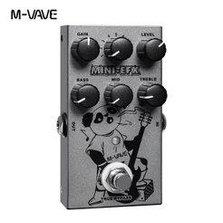 M-VAVE 4 efeitos de overdrive 4 efeitos de distorção Boost 3 Band EQ True Bypass para guitarra elétrica Pedal de