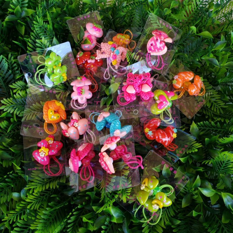 Kit com 20 unidades de elásticos para Maria Chiquinha/Rabo de Cavalo coloridos e sortidos / 10 cartelas