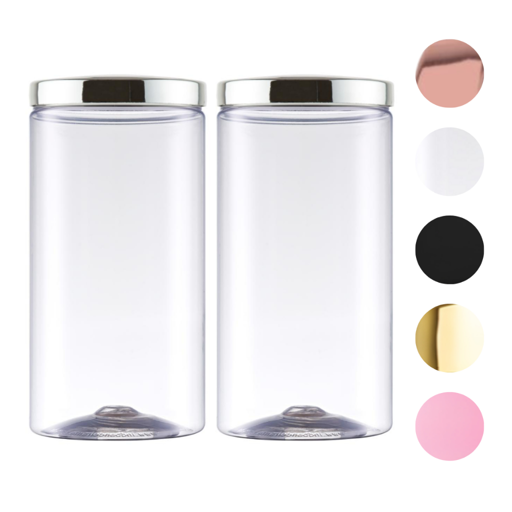 Kit 2 Potes Plástico Tampa Rose 1.8 Litro Bolachas Biscoito Cantinho do Café em Oferta na Shopee