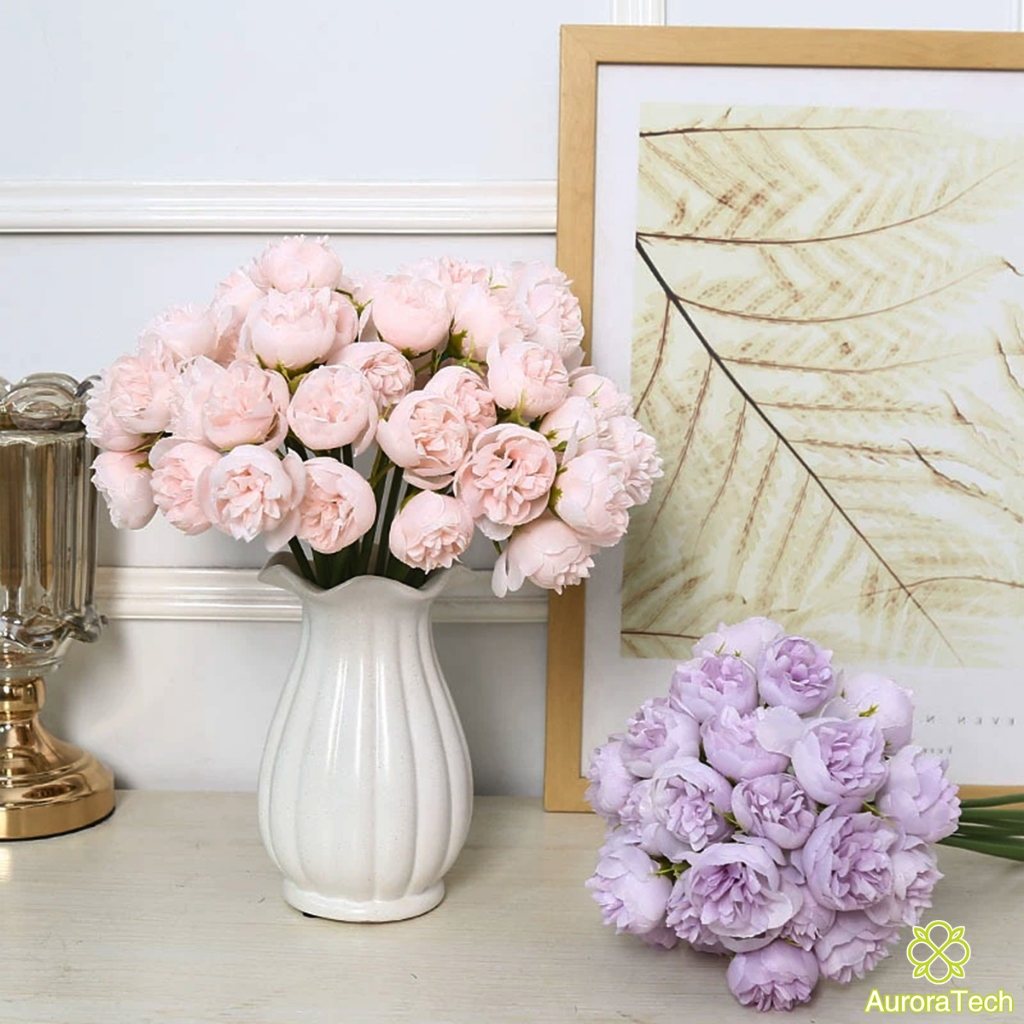Flores Artificiais Contendo 27 Flores Rosa Artificial Arranjo De Flore Para Decoração De C...