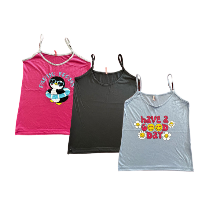 Kit 3 Blusas de Alça SORTIDAS Pijamas Feminino Short Doll Confortável Variados De Verão em Oferta na Shopee