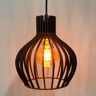 Pendente Luminária de Teto Lustre Decorativo Retro Rústico Cor Preto - 1 ppp/sf em Oferta na Shopee