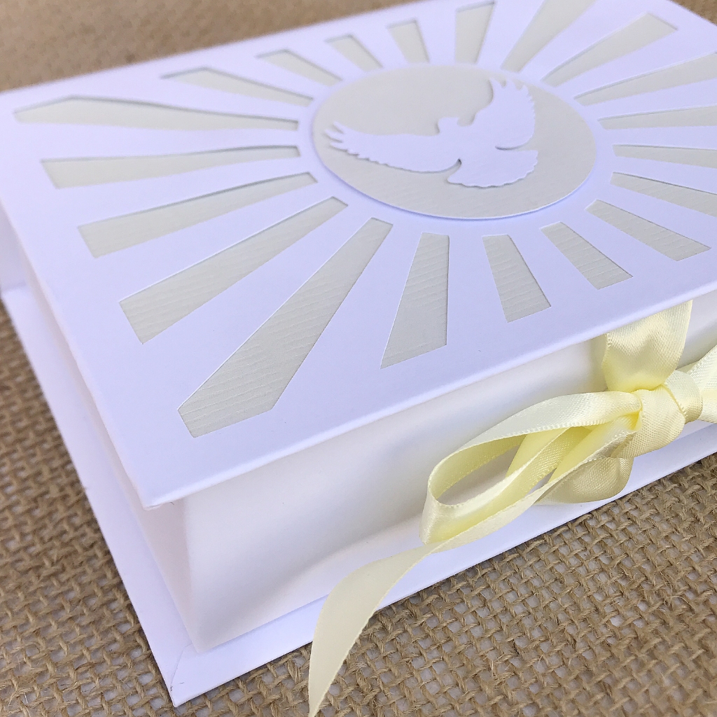 Convite Padrinhos Batizado / Batismo / Consagração - Caixa Cartonada Com Aplique