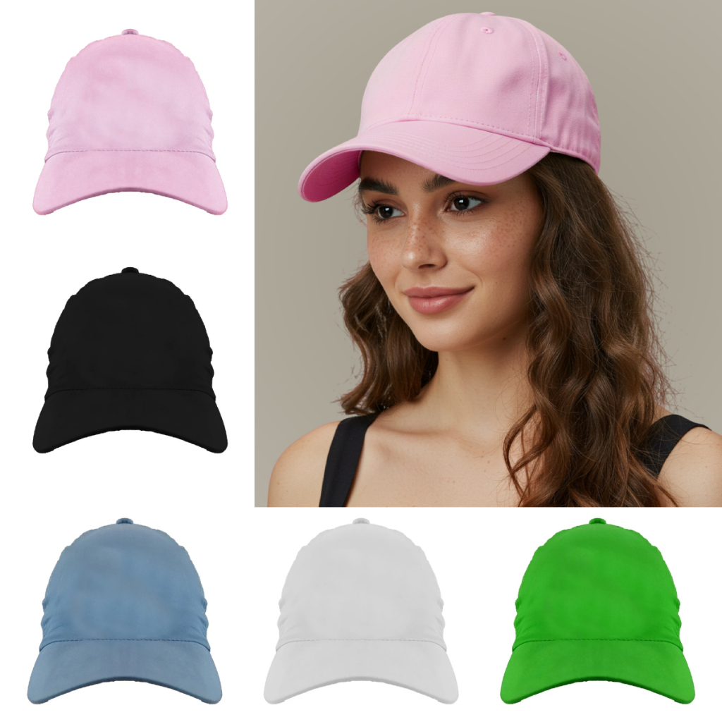 Boné Liso Tactel Aba Curva Unissex Sortido em Oferta na Shopee