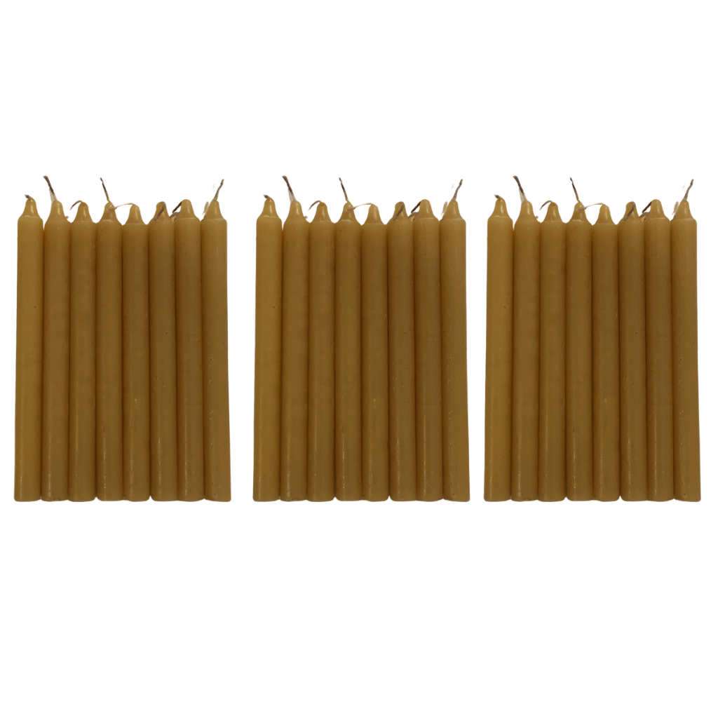 Kit 8 Velas Com Cera de Abelha, altura de 16 a 28 cm, religiosas, aroma natural de mel.