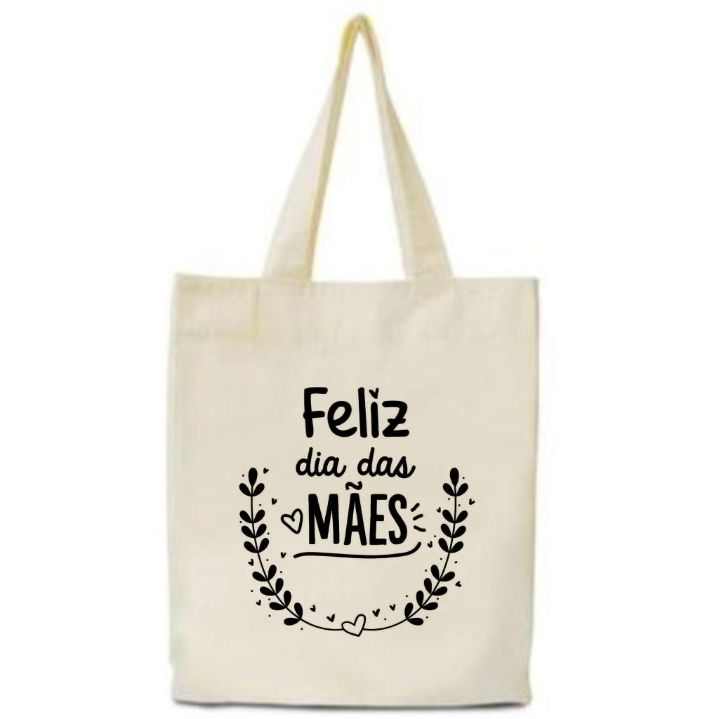 Kit 40 Ecobag Sacolas Algodão 15x20 Transfer 10x14 Personalizado Dia das Mães
