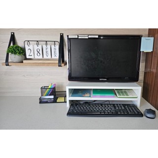Suporte ergonômico para monitor de computador, notebook, organizador mesa em Oferta na Shopee