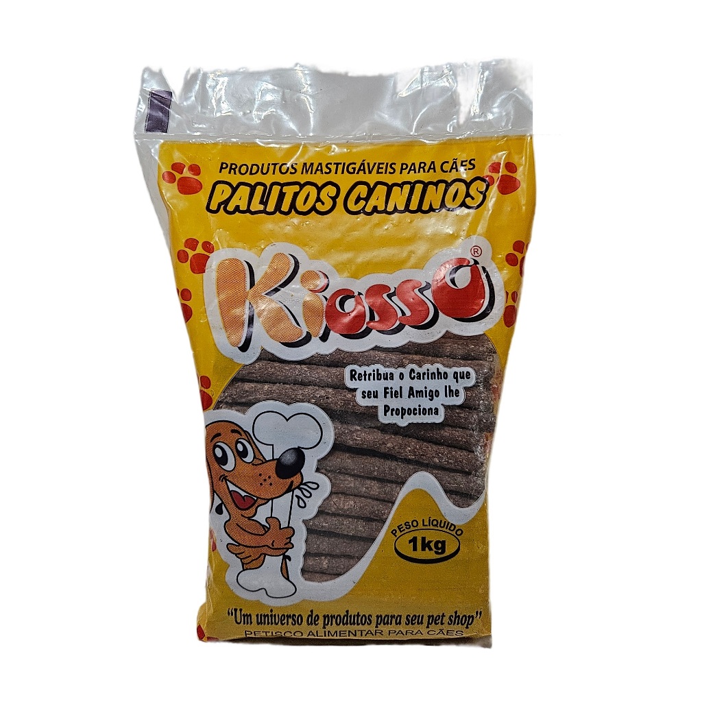 Osso Palito Rigido - 8/5 - KIOSSO - Sabor Carne - 1 Kg