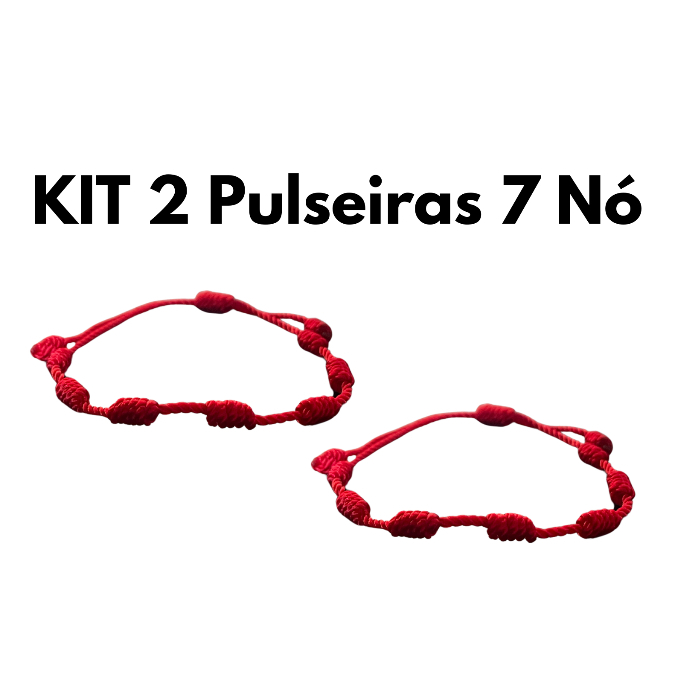 Pulseira 7 Nós Kabbalah Kit 2 Regulável  Contra Mal Olhar Inveja em Oferta na Shopee