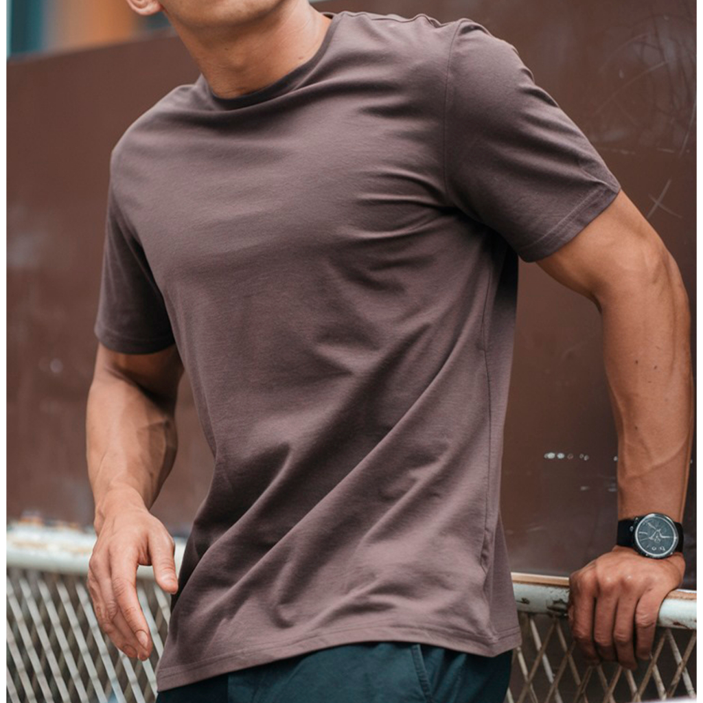 Camiseta Masculina Básica Preium 100% Algodão Manga Curta em Oferta na Shopee